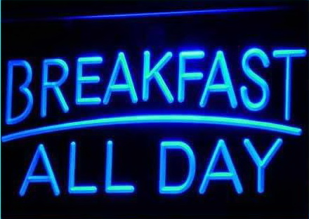 BREAKFAST ALL DAY OPEN Cafe Bar Neon Light Sign